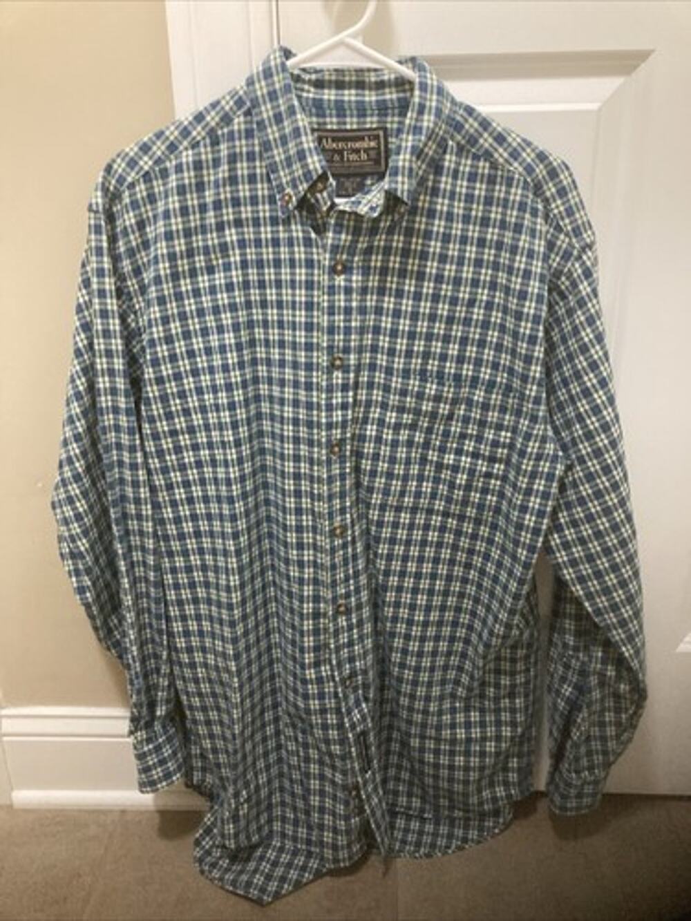 OVERSIZED SHIRT- Abercrombie & Fitch (A&F) Men's Plaid Shirt, Size Small